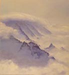 Aerial View of Vinson Massif Antarctic Painting  David Rosenthal Alaskan Artist